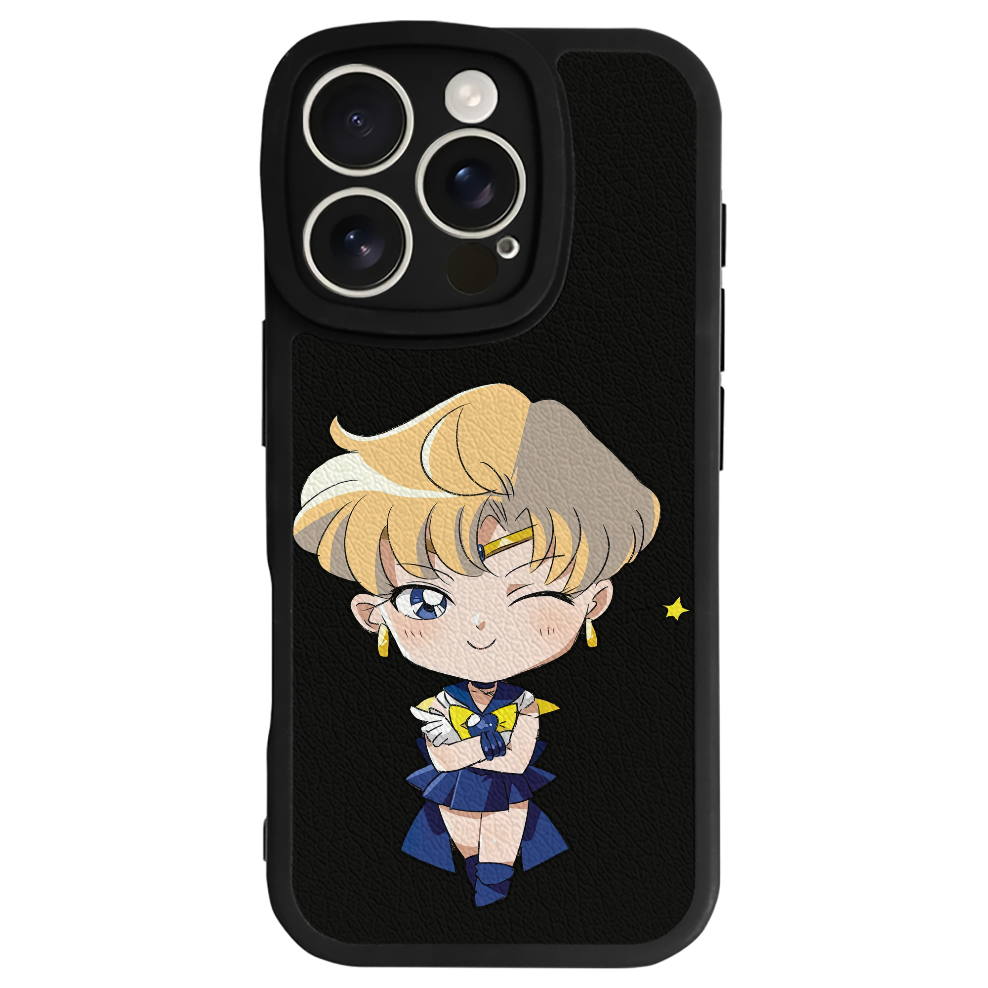 （画像用） 美少女戦士セーラームーン 天王はるか Sailor Moon Tenoh Haruka 【iPhone 16シリーズ対応】シリコンスマホケース（レザー調） 材質：シリコン